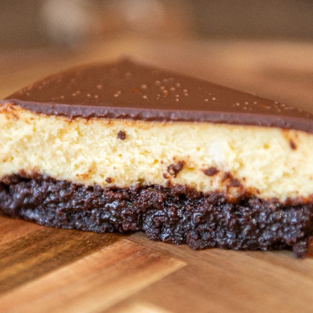 Brownie Bottom Cheesecake.